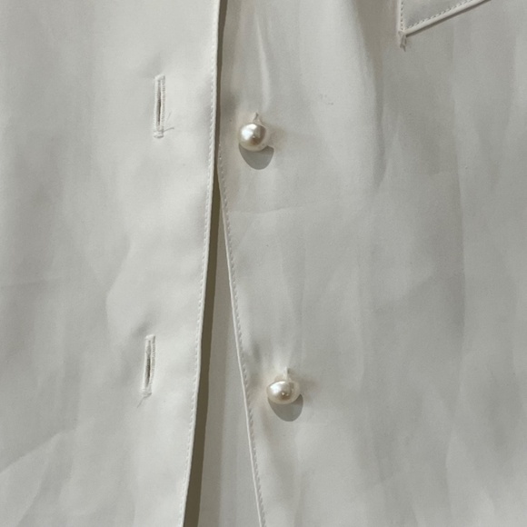 White 60s 70s vintage blouse - Picture 6 of 10